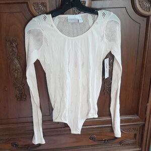 Bisou Bisou Cream Long Sleeve Bodysuit